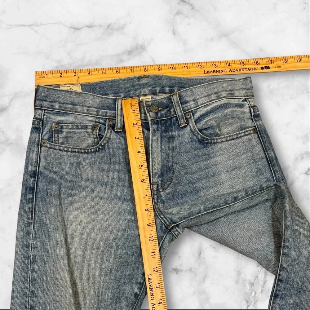 J Crew 484 Style Mens Jeans Extra Slim Fit Light Wash Denim Size 28 x 32 Kaihara